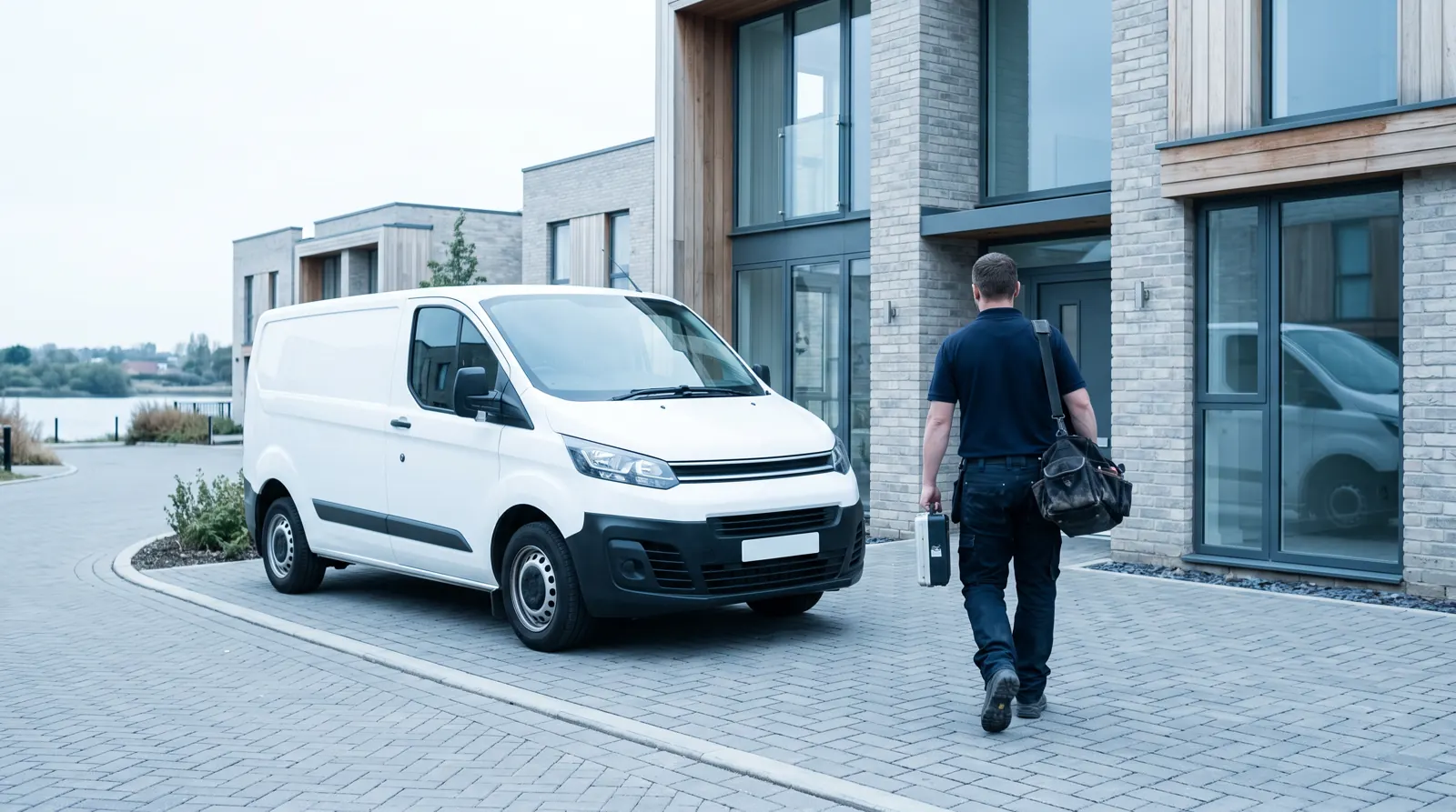 Electrician arriving at a home in Dartford